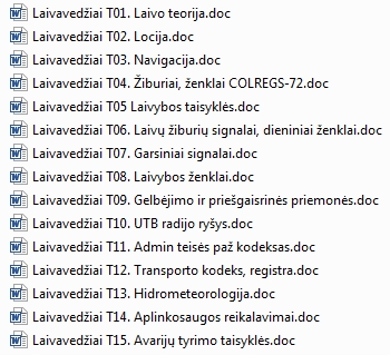 laivavedziu testai teises